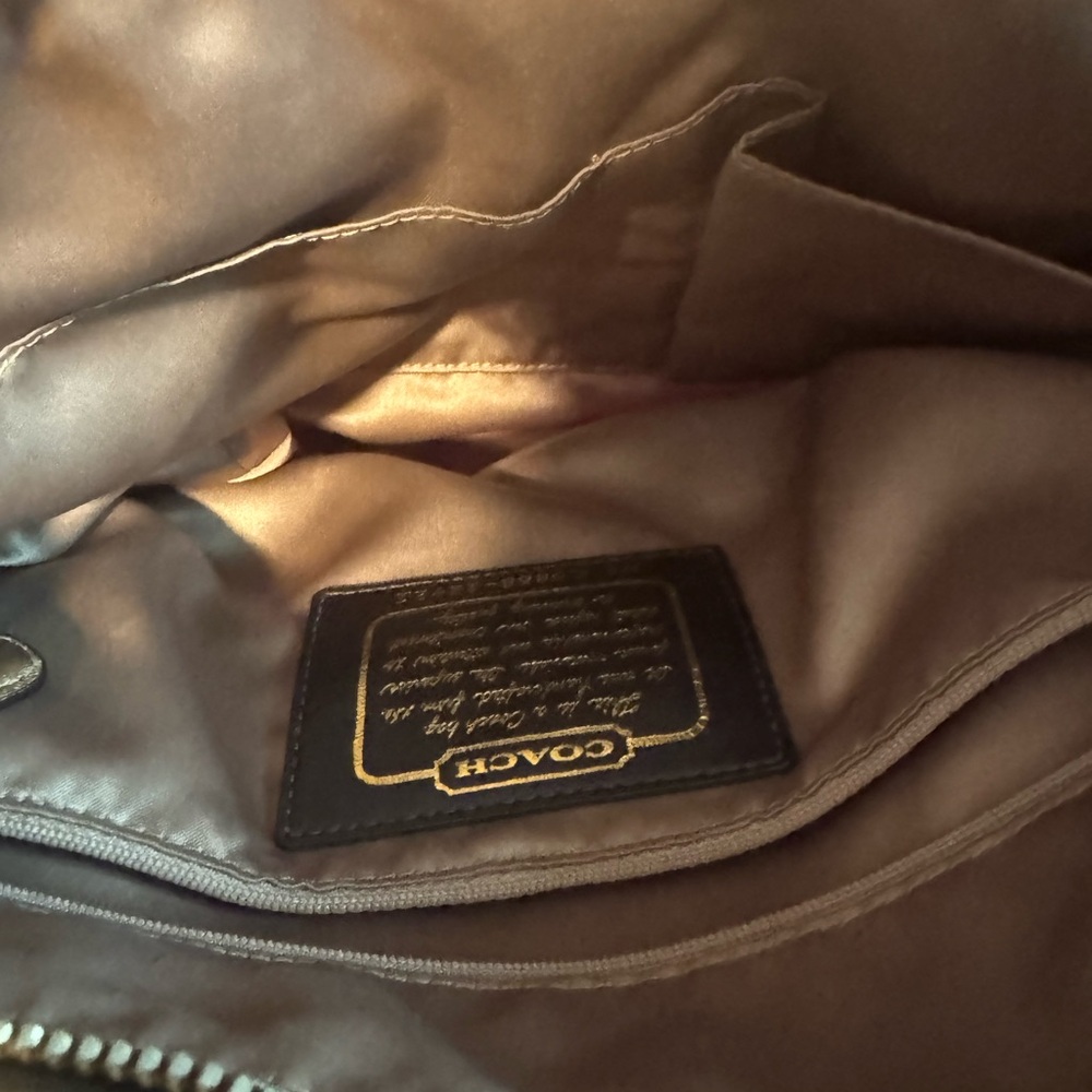 Coach Multicolor Striped Legacy Tote with Gold Accents - Picture 6 of 7